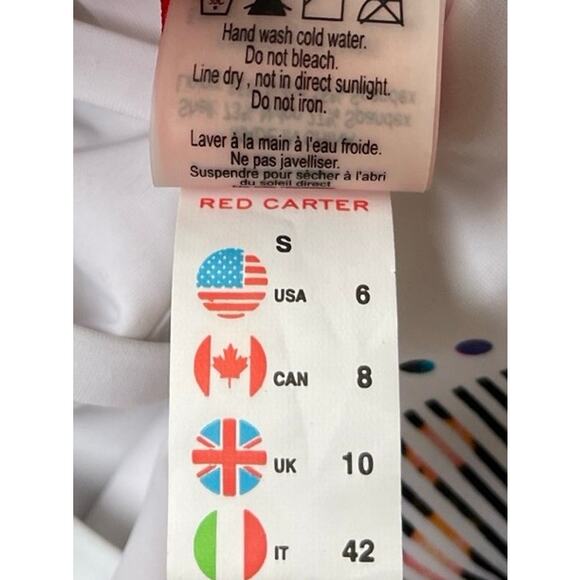 Red Carter White Multicolor Aztec Print One Piece Cutout Swimsuit - Small (6) - Picture 10 of 16